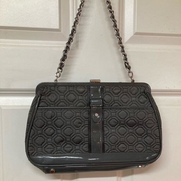 Classic Vera Bradley Quilted Gray Handbag Y2K - Picture 4 of 10